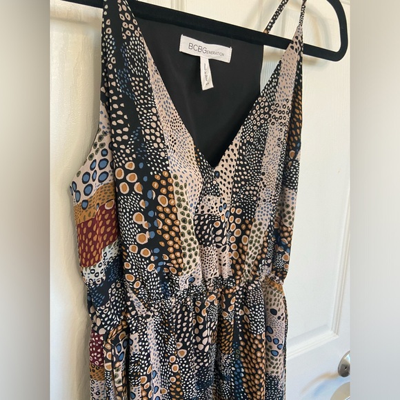 BCBGeneration Multiprint Colorful Sleeveless Maxi Dress Size XS - Picture 3 of 7
